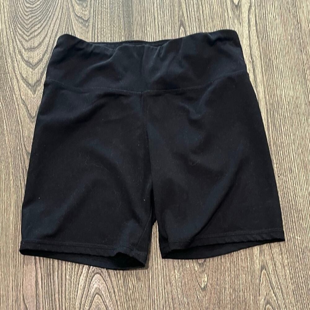 Jockey Womens Biker Shorts High Rise Elastic Waist Pull-On Stretch Black Size M